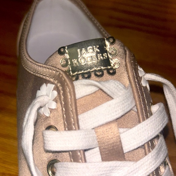 NWOT Lia satin sneakers 8 champagne Jack Rogers 💕💕💕 - Picture 5 of 6